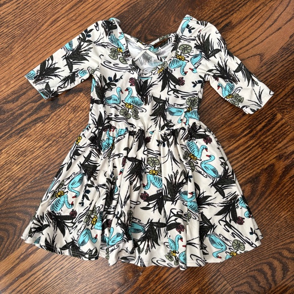 DotDotSmile -  Toddler Girl's Dress - Blue Swan Ballerina Dress in 2T - Picture 6 of 8